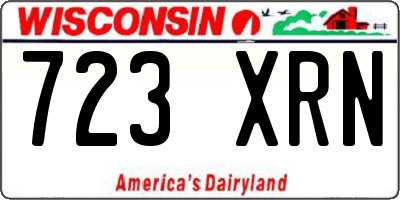 WI license plate 723XRN