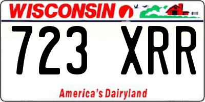 WI license plate 723XRR