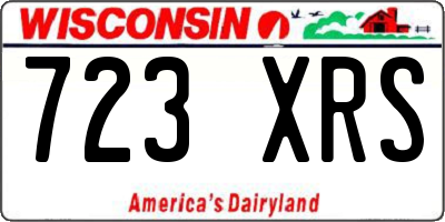 WI license plate 723XRS
