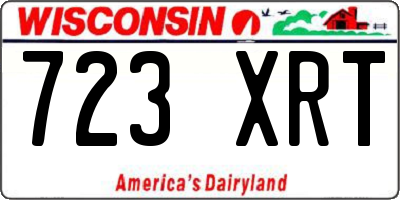 WI license plate 723XRT