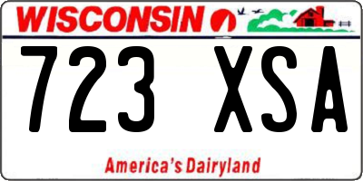 WI license plate 723XSA