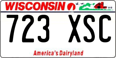 WI license plate 723XSC