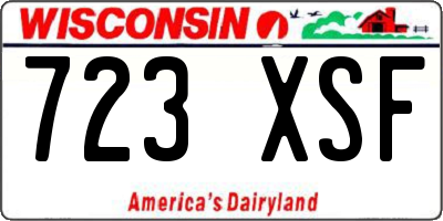 WI license plate 723XSF