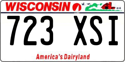 WI license plate 723XSI
