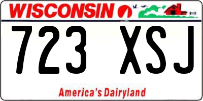 WI license plate 723XSJ