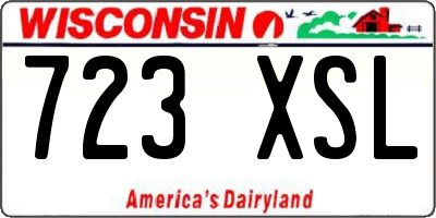 WI license plate 723XSL