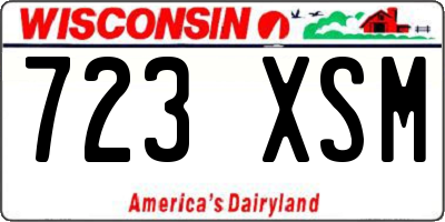 WI license plate 723XSM