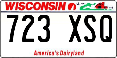WI license plate 723XSQ