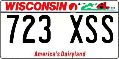 WI license plate 723XSS