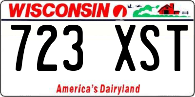 WI license plate 723XST