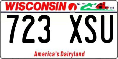 WI license plate 723XSU