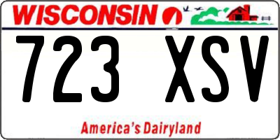 WI license plate 723XSV