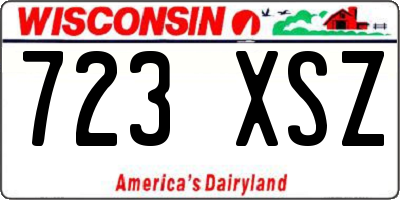WI license plate 723XSZ