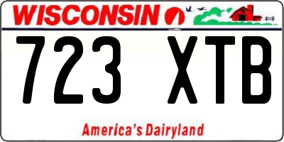 WI license plate 723XTB
