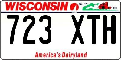 WI license plate 723XTH