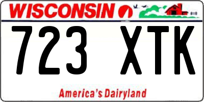 WI license plate 723XTK