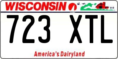 WI license plate 723XTL