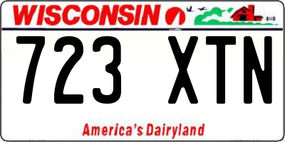 WI license plate 723XTN
