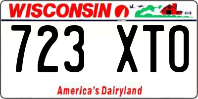 WI license plate 723XTO