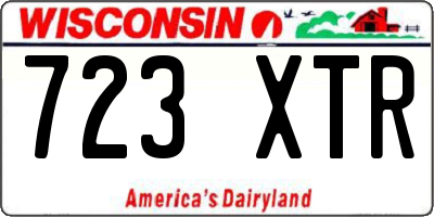 WI license plate 723XTR