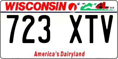 WI license plate 723XTV
