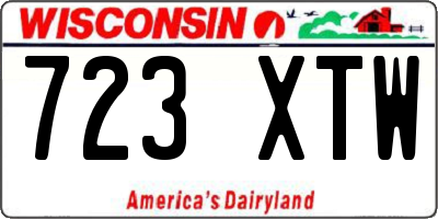 WI license plate 723XTW
