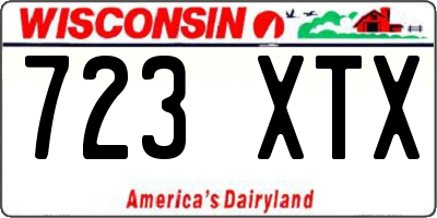 WI license plate 723XTX