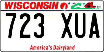 WI license plate 723XUA