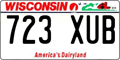 WI license plate 723XUB