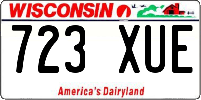 WI license plate 723XUE