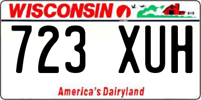 WI license plate 723XUH