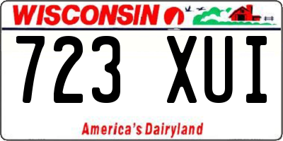 WI license plate 723XUI