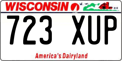 WI license plate 723XUP