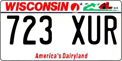 WI license plate 723XUR