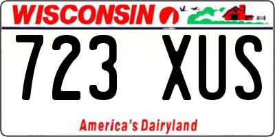 WI license plate 723XUS