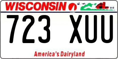 WI license plate 723XUU