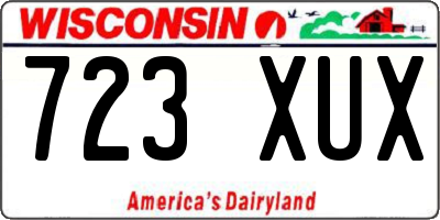 WI license plate 723XUX