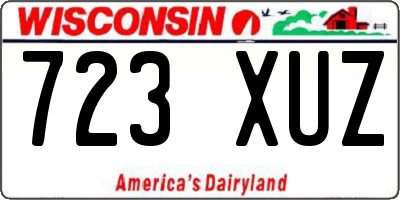 WI license plate 723XUZ
