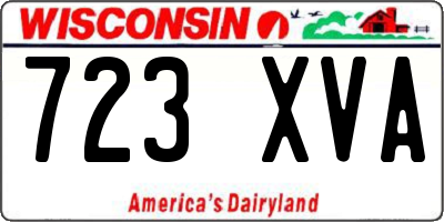WI license plate 723XVA