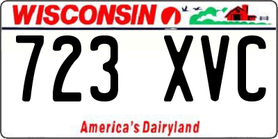 WI license plate 723XVC