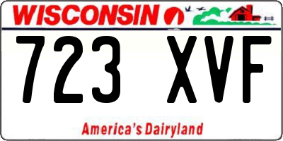 WI license plate 723XVF