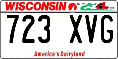 WI license plate 723XVG