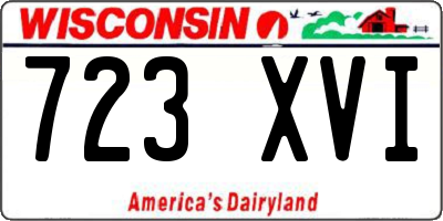 WI license plate 723XVI