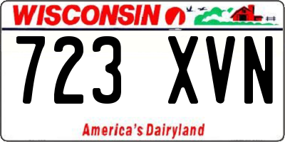 WI license plate 723XVN