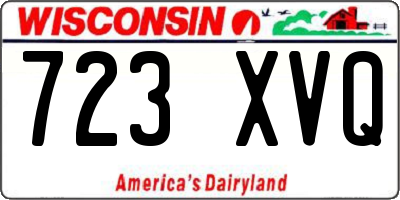 WI license plate 723XVQ