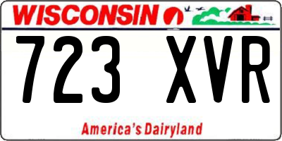 WI license plate 723XVR