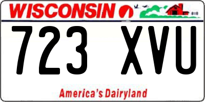 WI license plate 723XVU