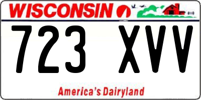 WI license plate 723XVV