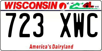 WI license plate 723XWC