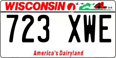 WI license plate 723XWE